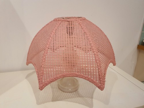 Vintage pink wicker rattan - vintage,