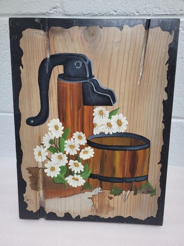 Vintage painted water hand - painted,