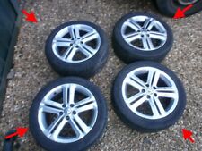 VW POLO R LINE SILVER 16" ALLOY WHEEL WHEELS MALLORY GENUINE TYRES 43k miles