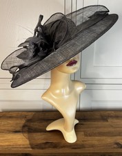 Hat Studio Slate Grey Sinamay