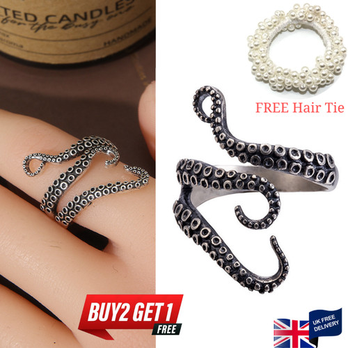 Animal octopus tentacle ring - octopus,