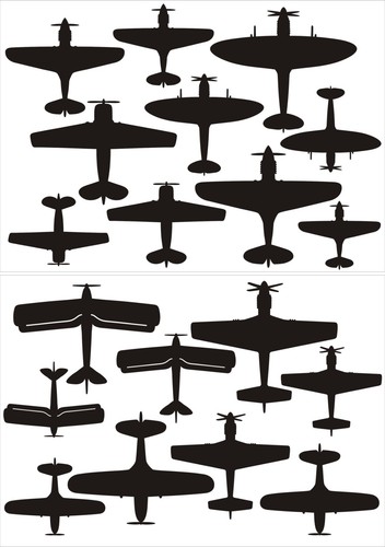 Mixed aircraft stickers self - mixed,