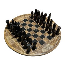 Soapstone Brown Chess Set