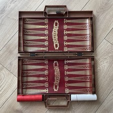 Backgammon Set In Case Vintage Invicta Plastics 1974 Travel Retro Collectible