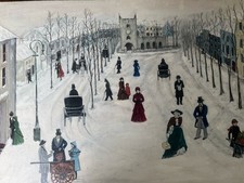 Interesting Antique Naive Oil