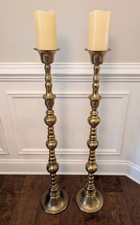 Vintage Large Tall Brass Floor