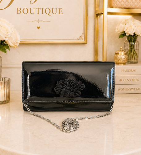 Lotus black patent leather - black,