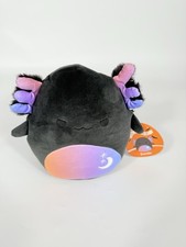 Squishmallows Zanda Axolotl Plush 8” Black Galaxy Belly Crescent Moon