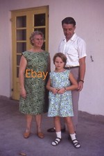 35mm Slide - Older Man And Woman With Young Girl, Mid 1960s