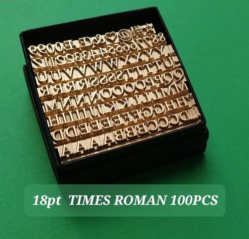 Bookbinding brass type - brass, 18pt
