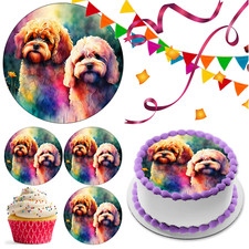 Poodle Dog Cake Topper Party