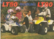 Suzuki LT50 LT80 UK sales brochure kids Quad Runner bikes