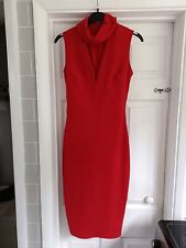 Amy Childs Ladies Size 8 Red Dress Sleeveless Calf Length
