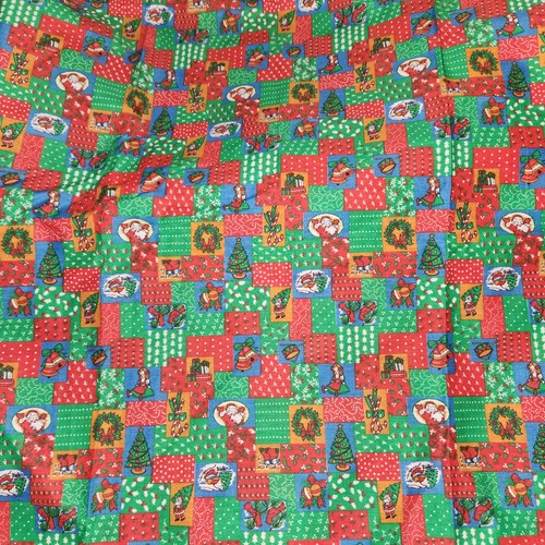Vintage christmas fabric - christmas,