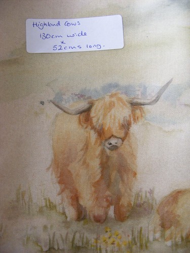 Highland cows oilcloth - highland, fabric