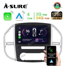 For Mercedes Benz Vito W447 10" Android 14 Carplay Car Stereo Sat Nav Radio Unit