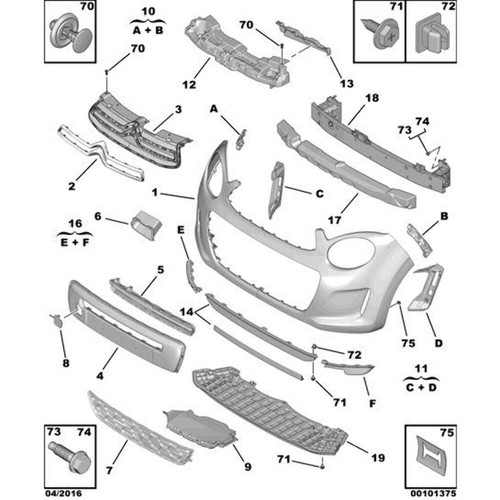 Bumper support set citroen - set,