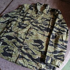 Tiger Stripe Camo Shirt. Size L. Unworn. Vietnam War Era Reproduction.