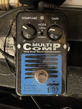EBS Multicomp True Dual Band Compressor Bass Guitar Pedal with Tube Simulation