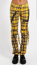Tripp Nyc Yellow Plaid Bondage Trousers Pants Size 36 Avril Lavigne 