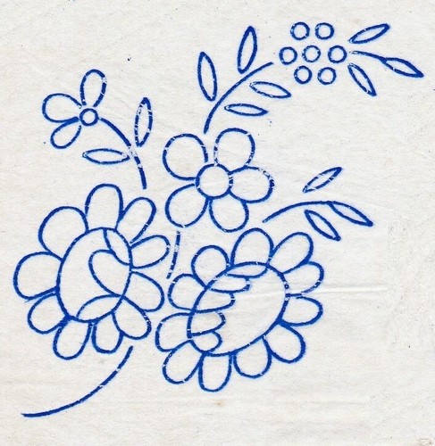 Vintage embroidery transfer - vintage,