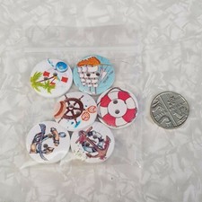 6 x Nautical Themed Wooden