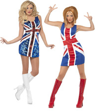 Spice Girls Fancy Dress Costume Olympics Ladies Union Jack Dress Geri