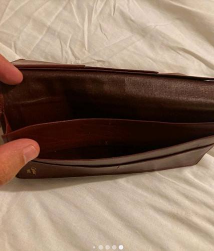Cartier brown leather bifold - cartier,