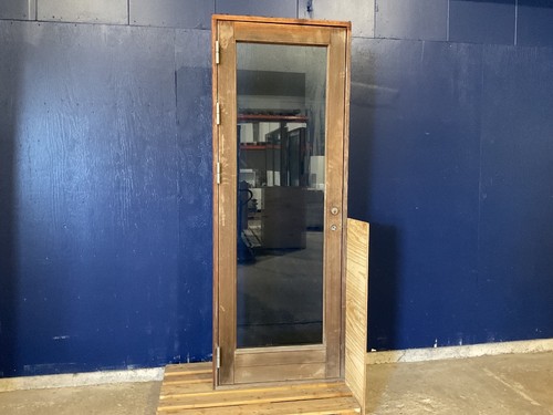 Mahogany front door used left - mahogany,