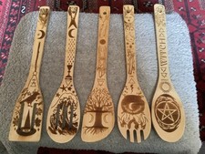 Witchy  - 5 Pcs Wooden Spoons Cooking Utensils,Wooden, by Futerly