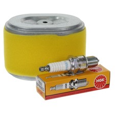 Service Air Filter Kit & NGK BPR6ES Spark Plug fits Honda GX140 GX160 GX200 