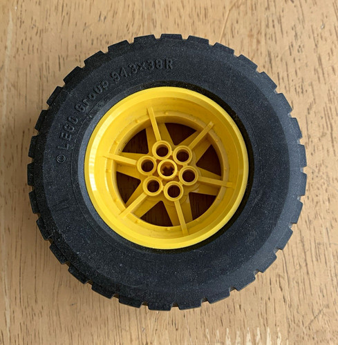 Lego technic yellow wheel 56mm - lego,