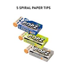 Popz Spiral Paper Tips | King Palm | 3 Flavours Available (1 pack = 5 Tips)