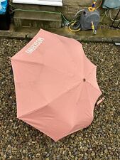 Moschino Pink Compact Umbrella Logo