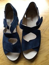 Women’s Hotter Riga Sandals Navy Blue Nubuck Leather Adjustable Straps UK6 - NEW