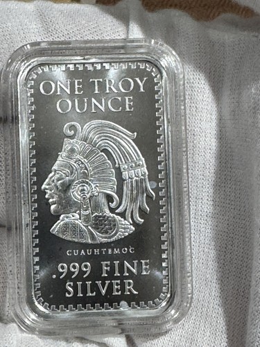 1oz aztec calendar silver bar - calendar,