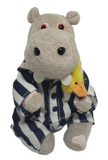 SILENTNIGHT BEDS HIPPO in PYJAMAS with DUCKY 9"PLUSH CUDDLY SOFT TOY TEDDY