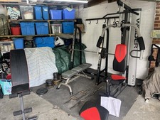 Gym Equipment, Incl. Weider 8700i Multi Gym + Two Benches,  Weights, and Stand