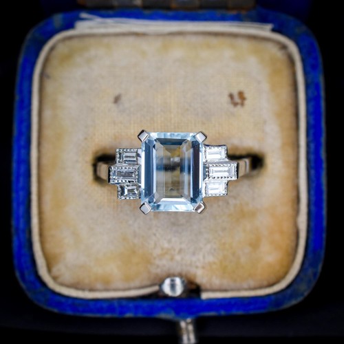 Emerald cut 1ct aquamarine - 2.1ct,