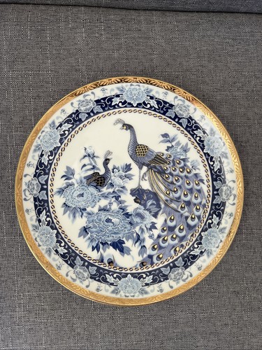 Vintage japanese peacock plate - japanese,