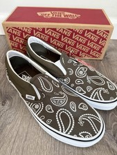 NWB Vans Peace Paisley Classic Slip-onSneaker Grape Leaf/White,muti size