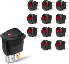 Nilight 12PCS Round Rocker