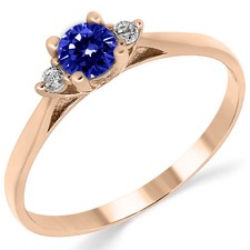 14K Solid Rose Gold Lab
