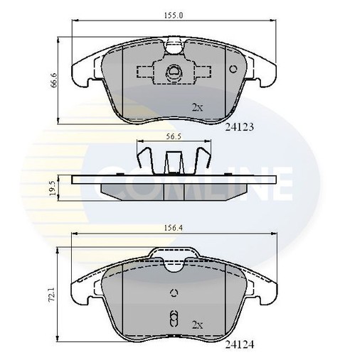 Comline front brake - front, set