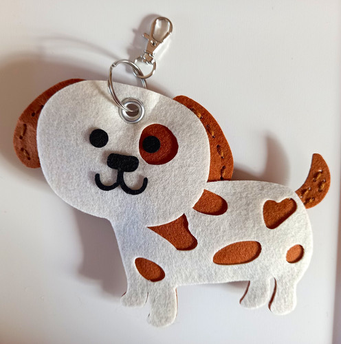 White brown felt - dog, animal