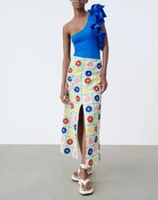 Zara New Blue Frill Ruffle One