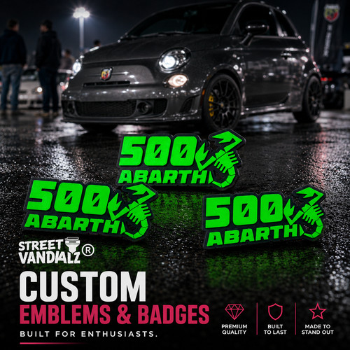 500 abarth car badge - abarth, 3d