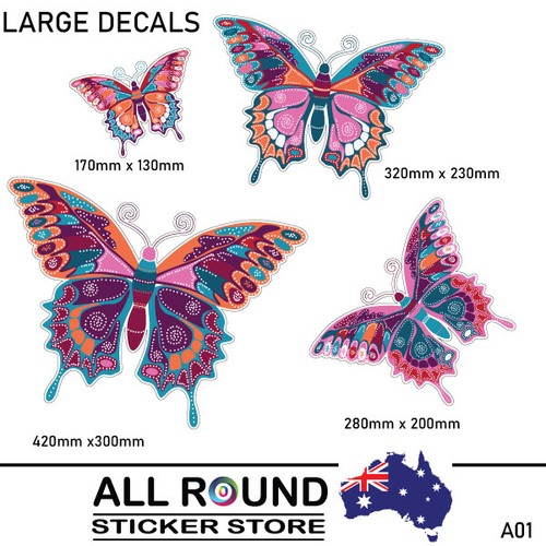 Large butterfly set sticker - butterfly,
