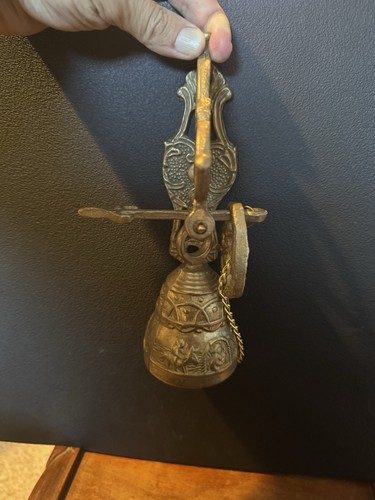 Vtg brass wall mount hanging - vtg,