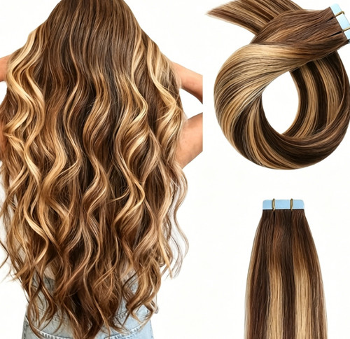 Double weft hair extensions - weft,